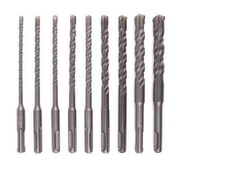 Round-shank masonry drill bit set
